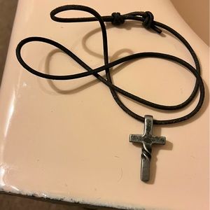 Blacksmith made in Montana, cross necklace.
